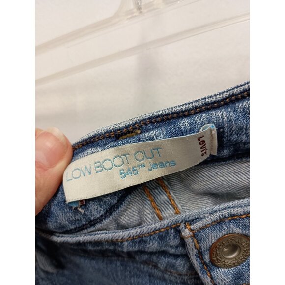 Levi's Womens Low Boot Cut Jeans 545 Size 16M Blue Denim Flare Y2K BOHO MId Rise - Picture 4 of 10